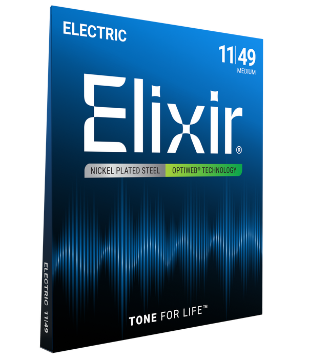 Elixir 19102 Optiweb Medium 11-49 Electric Guitar Strings