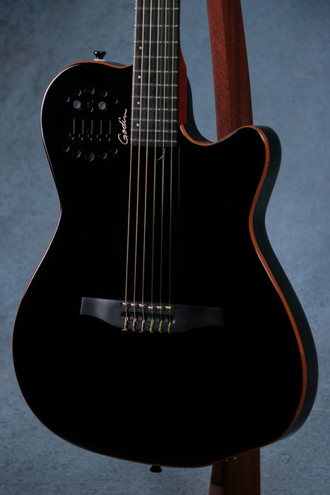 Godin ACS Slim Cedar Black Acoustic Electric Classical Guitar w/Bag - Preowned