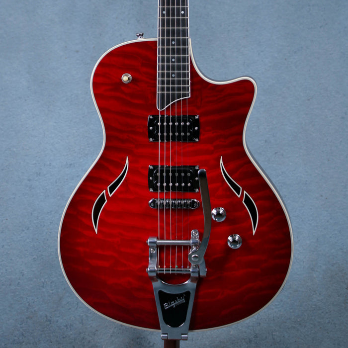 Taylor T3/B Semi Hollow Quilt Top Electric Guitar w/Case - Ruby Red Burst - Preowned