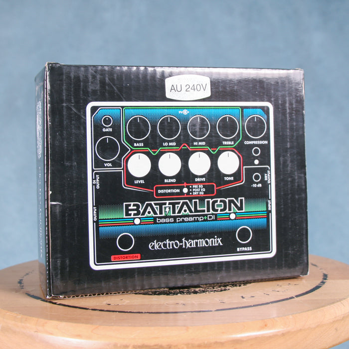 Electro Harmonix Battallion Bass Preamp DI Effects Pedal w/Box - Preowned