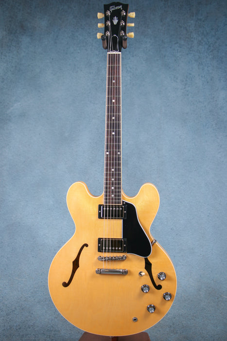 Gibson ES-335 Satin Semi Hollow Body Electric Guitar w/Case - Vintage Natural - Preowned