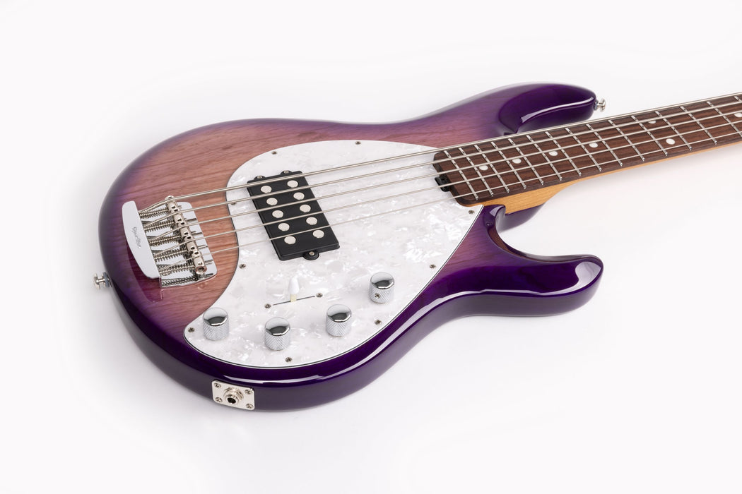 Ernie Ball Music Man StingRay Special 5 Bass Guitar - Purple Sunset