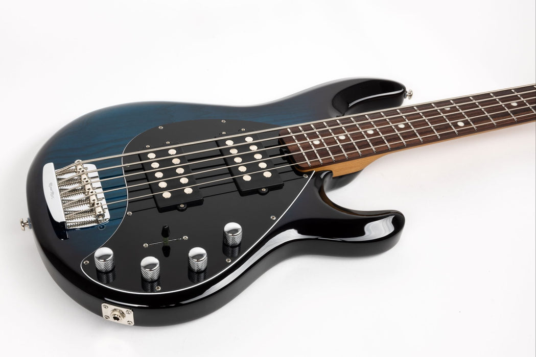 Ernie Ball Music Man StingRay Special 5 HH Bass Guitar - Pacific Blue Burst