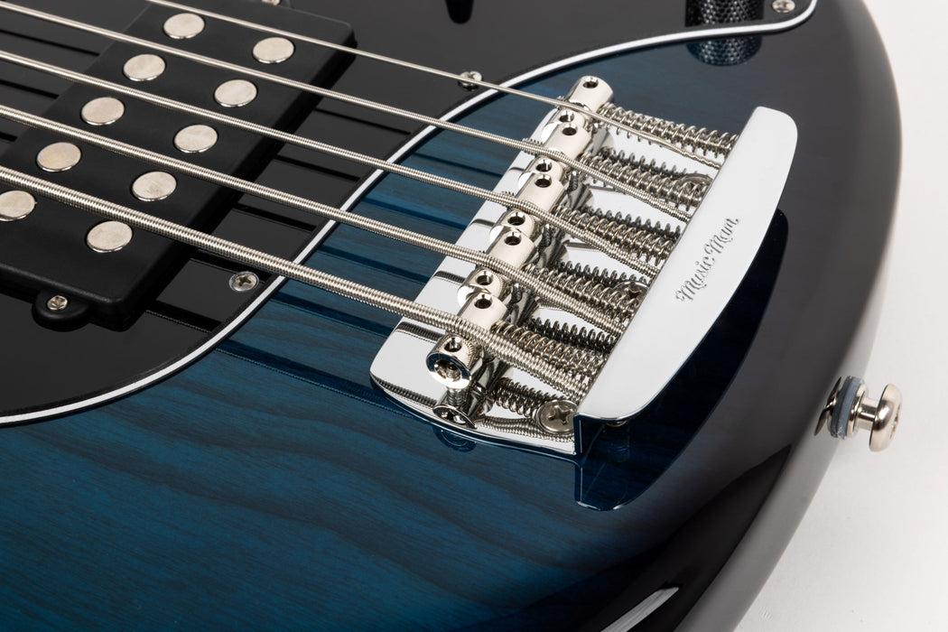 Ernie Ball Music Man StingRay Special 5 HH Bass Guitar - Pacific Blue Burst