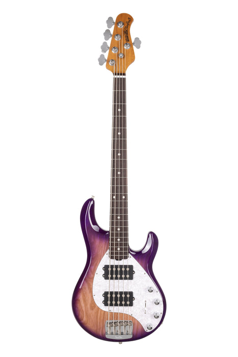 Ernie Ball Music Man StingRay Special 5 HH Bass Guitar - Purple Sunset