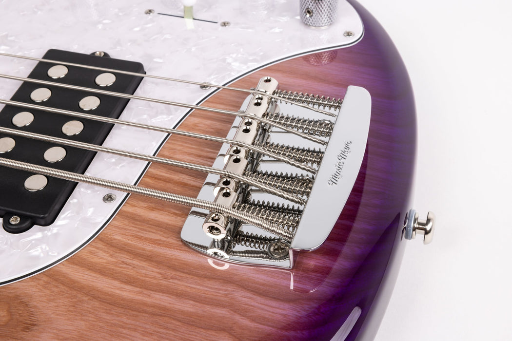 Ernie Ball Music Man StingRay Special 5 HH Bass Guitar - Purple Sunset