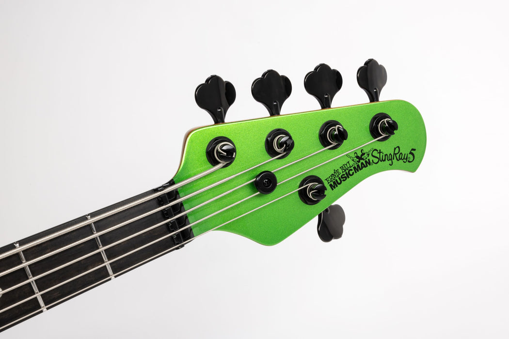 Ernie Ball Music Man StingRay Special 5 HH Bass Guitar - Kiwi Green