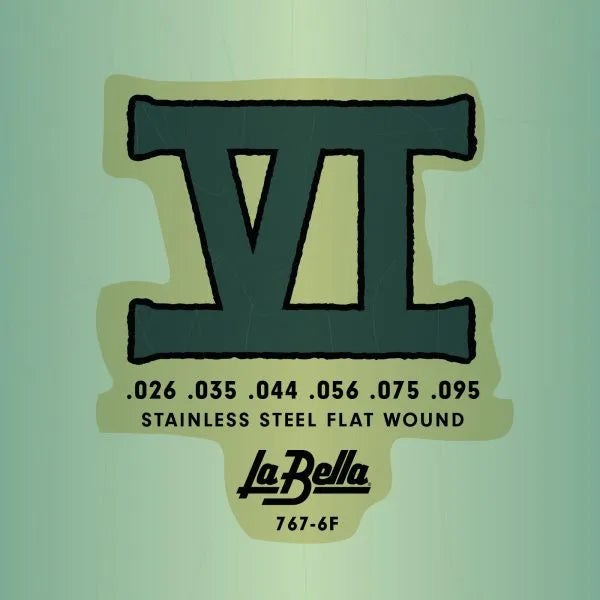 La Bella Vi 767-6F Ss Flat Wound 6-ST 26-95 Bass String Set