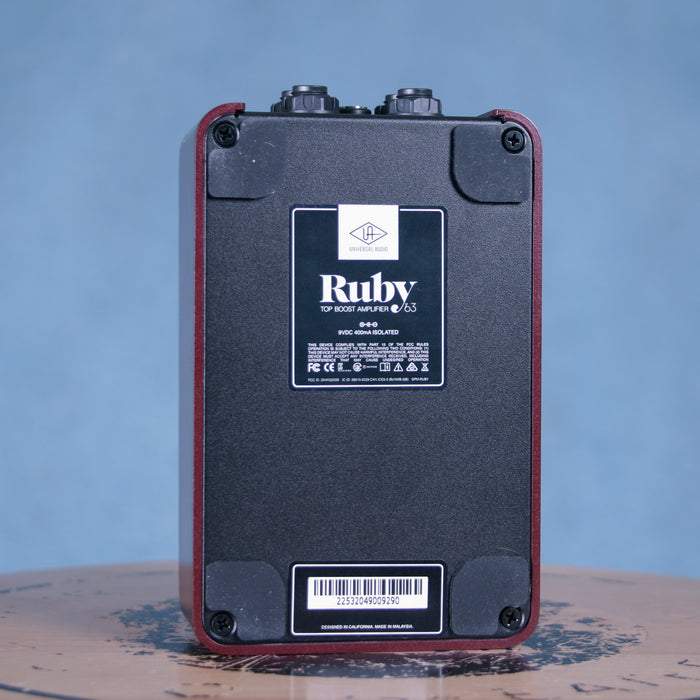 Universal Audio Ruby 63 Top Boost Amplifier Effects Pedal w/Box - Preowned