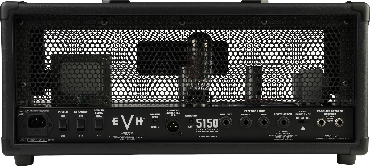 EVH 5150 Iconic Series 15W 6L6 Guitar Amp Head - Black