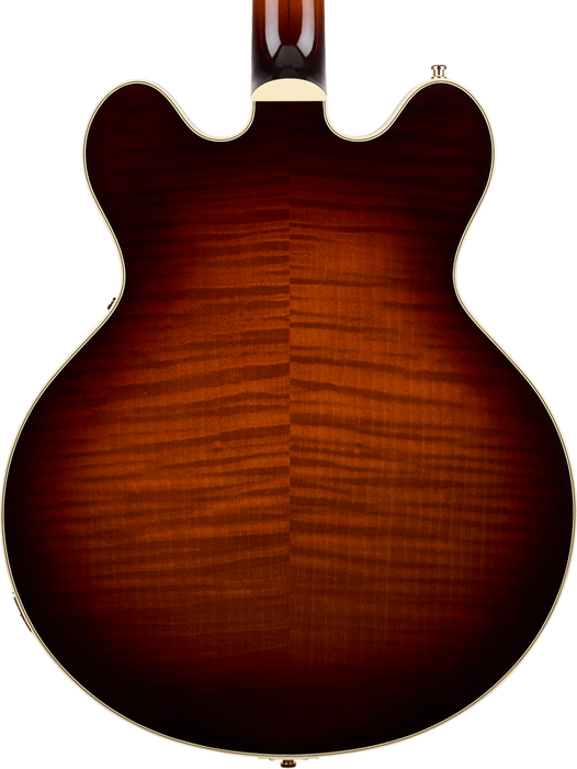 Gretsch Broadkaster LX Figured Center Block with String-Thru Bigsby and Gold Hardware Ebony Fingerboard - Havana Burst