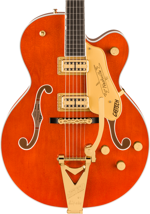 Gretsch Nashville Hollow Body with String-Thru Bigsby and Gold Hardware Ebony Fingerboard - Orange Stain