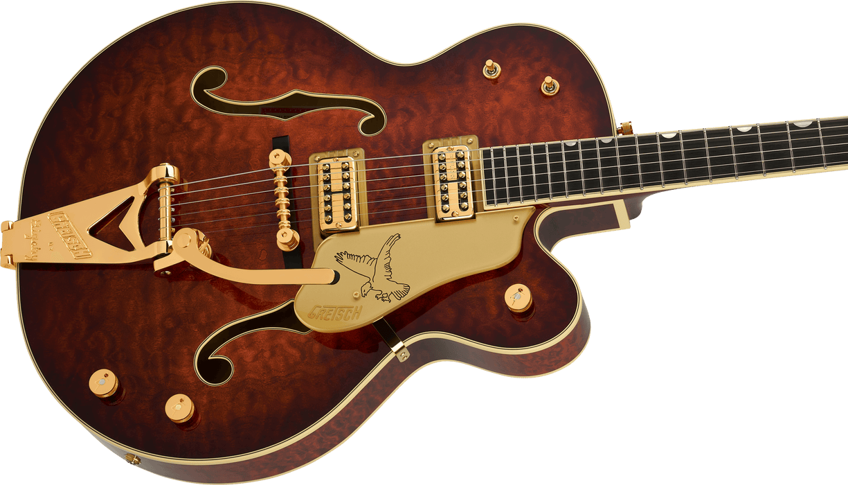 Gretsch G6136TGQM-59 Limited Edition Quilt Classic Falcon with Bigsby Electric Guitar - Forge Glow