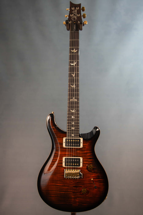 PRS Custom 24 - 10 Top - Pattern Thin w/Case - Orange Tiger Smokeburst - Preowned