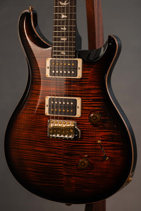 PRS Custom 24 - 10 Top - Pattern Thin w/Case - Orange Tiger Smokeburst - Preowned