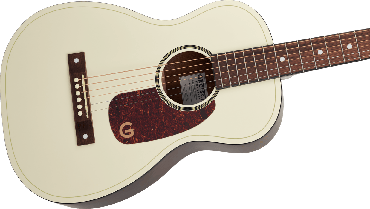 Gretsch Jim Dandy Parlor LTD Walnut Fingerboard Tortoise Pickguard - Vintage White