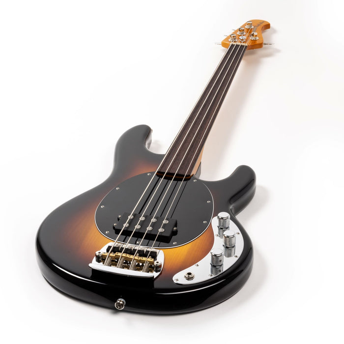 Ernie Ball Music Man Pino Palladino Fretless StingRay Bass Guitar - 79 Burst
