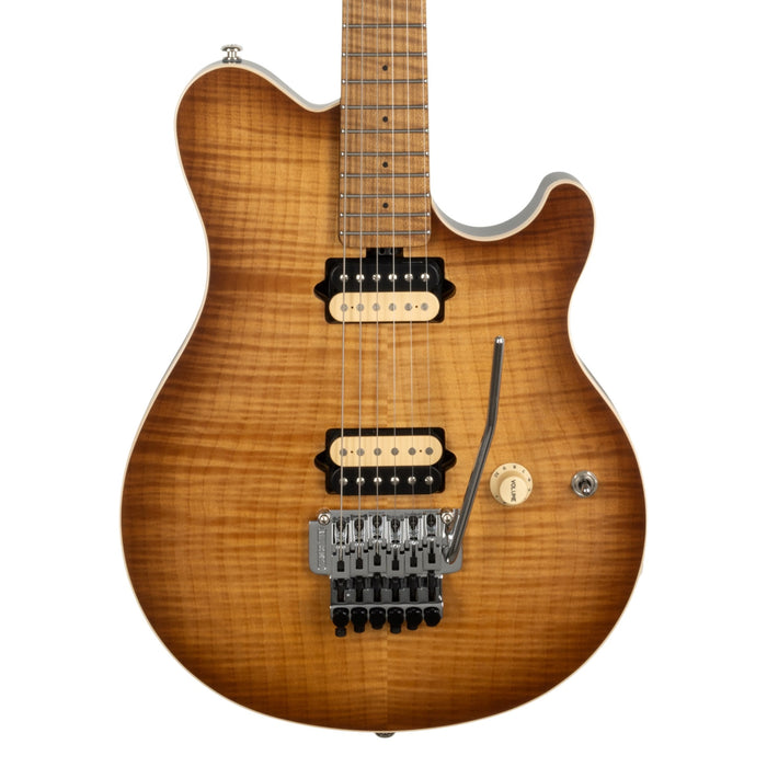 Ernie Ball Music Man Axis Electric Guitar - Honey Pot Flame Top Satin