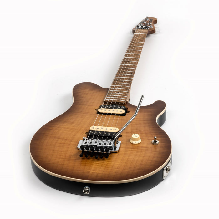 Ernie Ball Music Man Axis Electric Guitar - Honey Pot Flame Top Satin