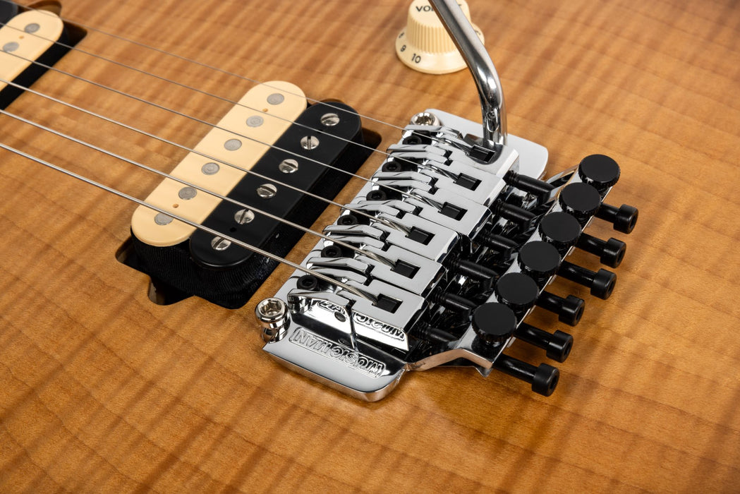 Ernie Ball Music Man Axis Electric Guitar - Honey Pot Flame Top Satin