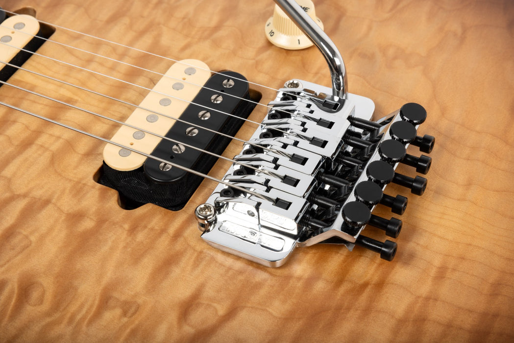 Ernie Ball Music Man Axis Electric Guitar - Honey Pot Quilt Top Satin