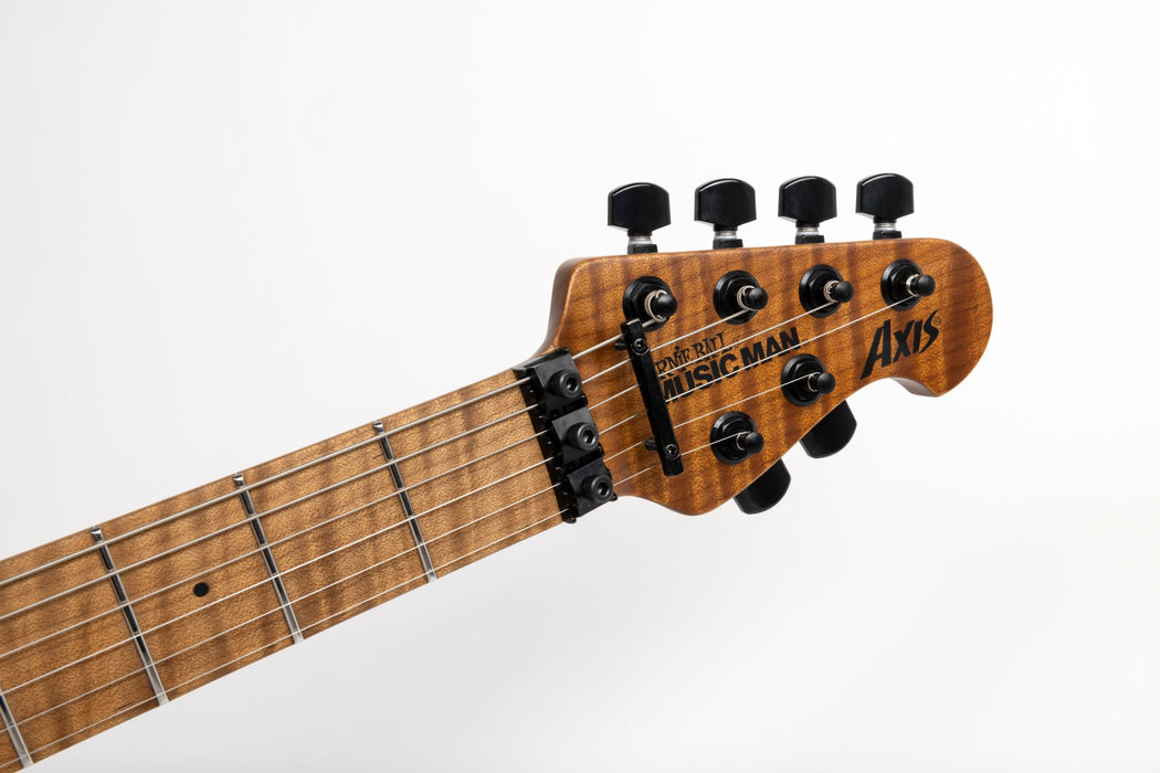 Ernie Ball Music Man Axis Electric Guitar - Charcoal Cloud Flame Top Satin