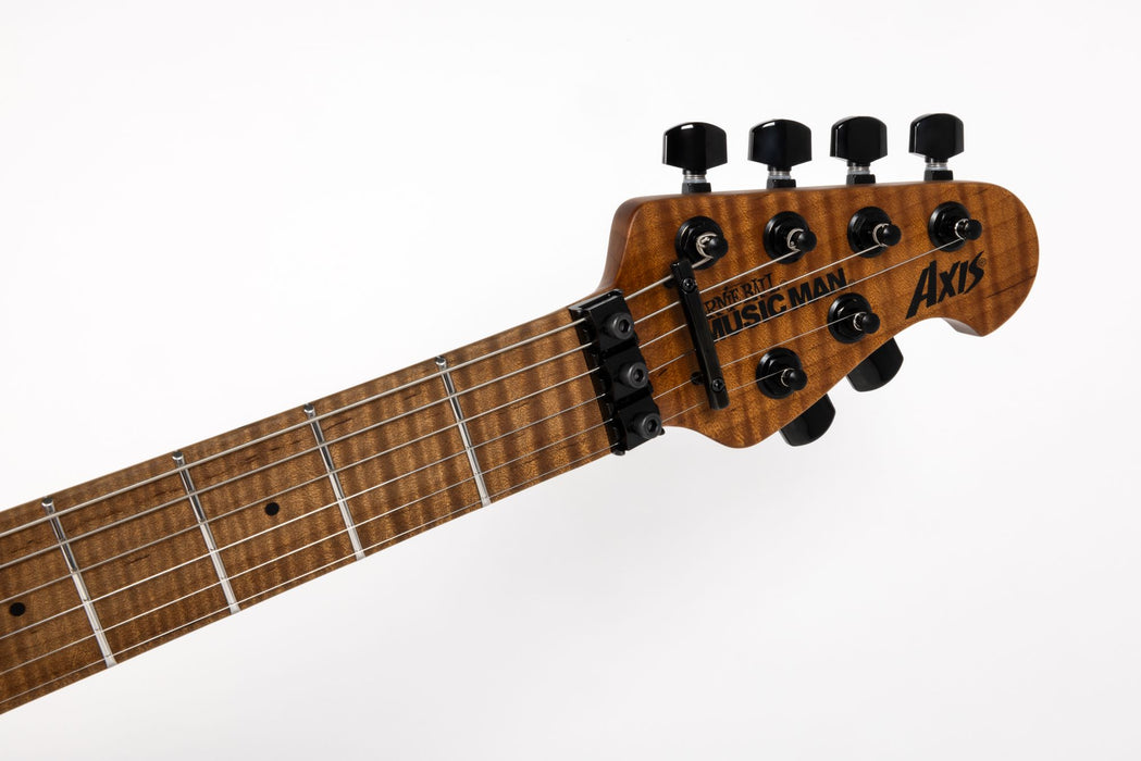 Ernie Ball Music Man Axis Electric Guitar - Charcoal Cloud Quilt Top Satin