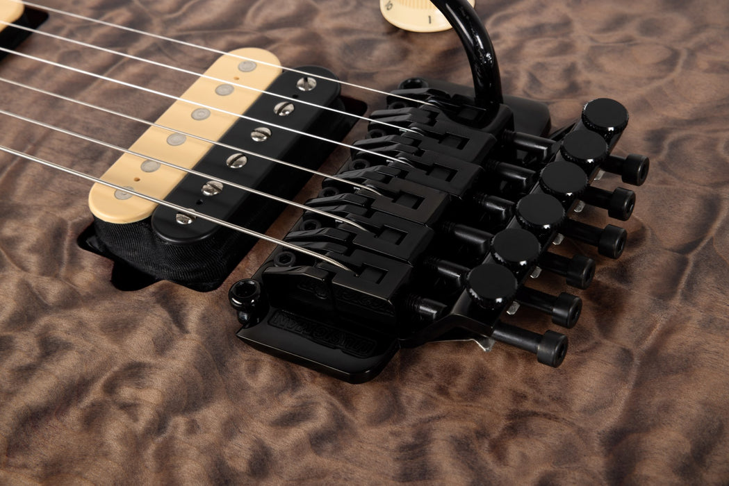 Ernie Ball Music Man Axis Electric Guitar - Charcoal Cloud Quilt Top Satin