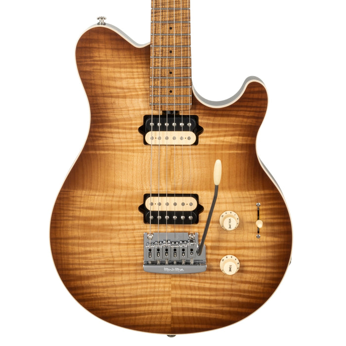 Ernie Ball Music Man Axis Super Sport Electric Guitar - Honey Pot Flame Top Satin