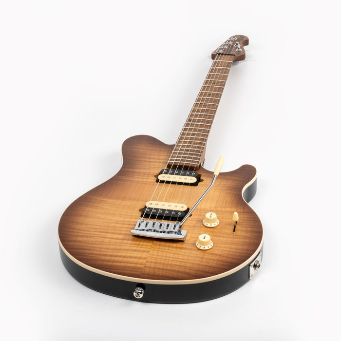 Ernie Ball Music Man Axis Super Sport Electric Guitar - Honey Pot Flame Top Satin