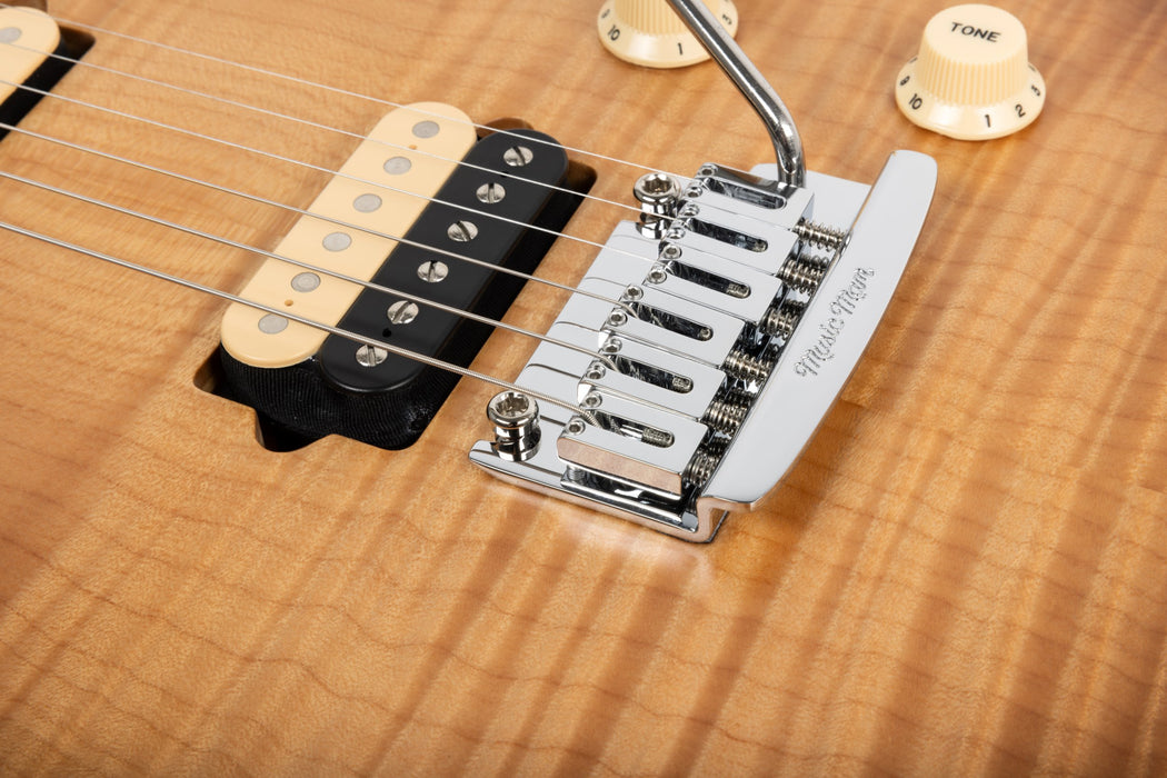 Ernie Ball Music Man Axis Super Sport Electric Guitar - Honey Pot Flame Top Satin