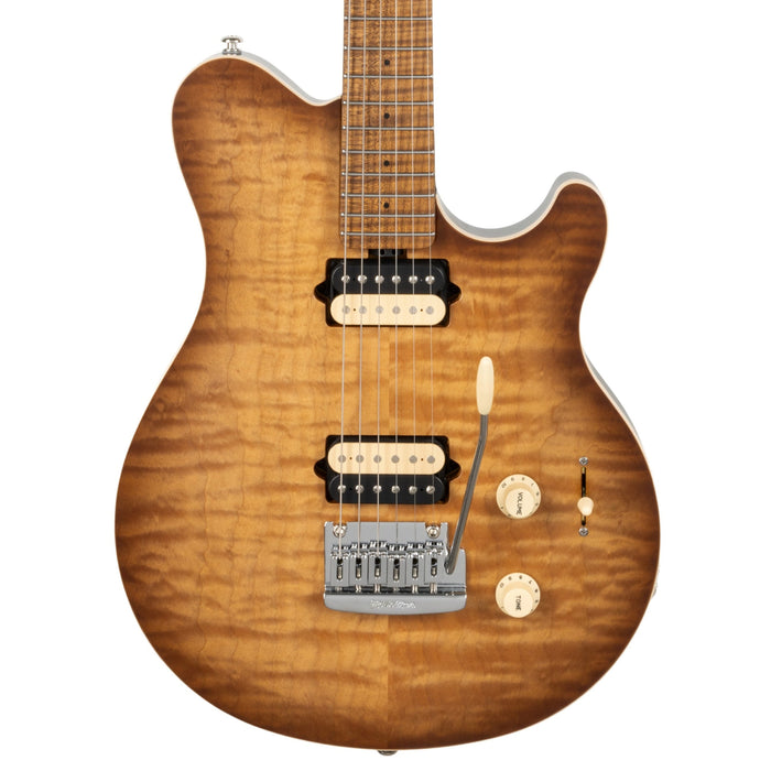 Ernie Ball Music Man Axis Super Sport Electric Guitar - Honey Pot Quilt Top Satin
