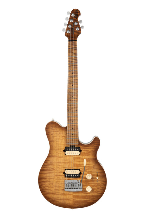Ernie Ball Music Man Axis Super Sport Electric Guitar - Honey Pot Quilt Top Satin