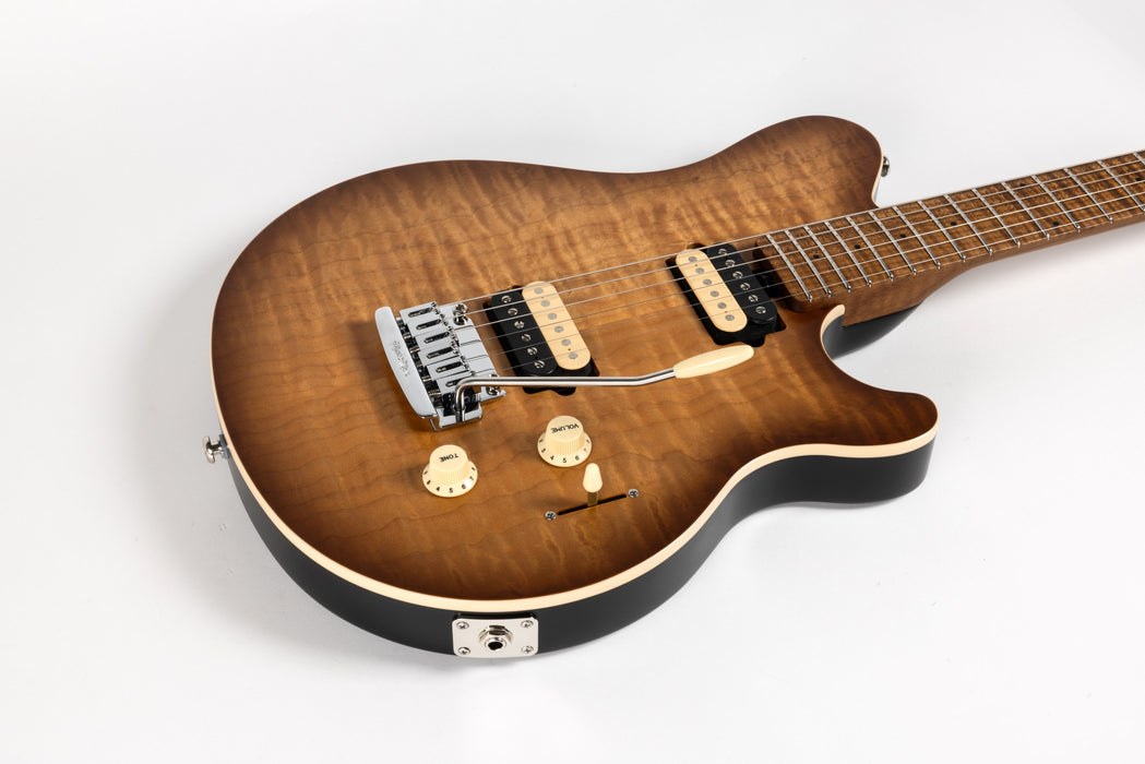 Ernie Ball Music Man Axis Super Sport Electric Guitar - Honey Pot Quilt Top Satin