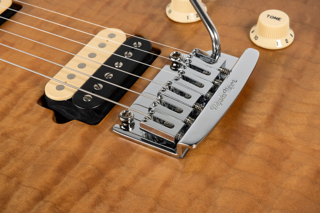 Ernie Ball Music Man Axis Super Sport Electric Guitar - Honey Pot Quilt Top Satin