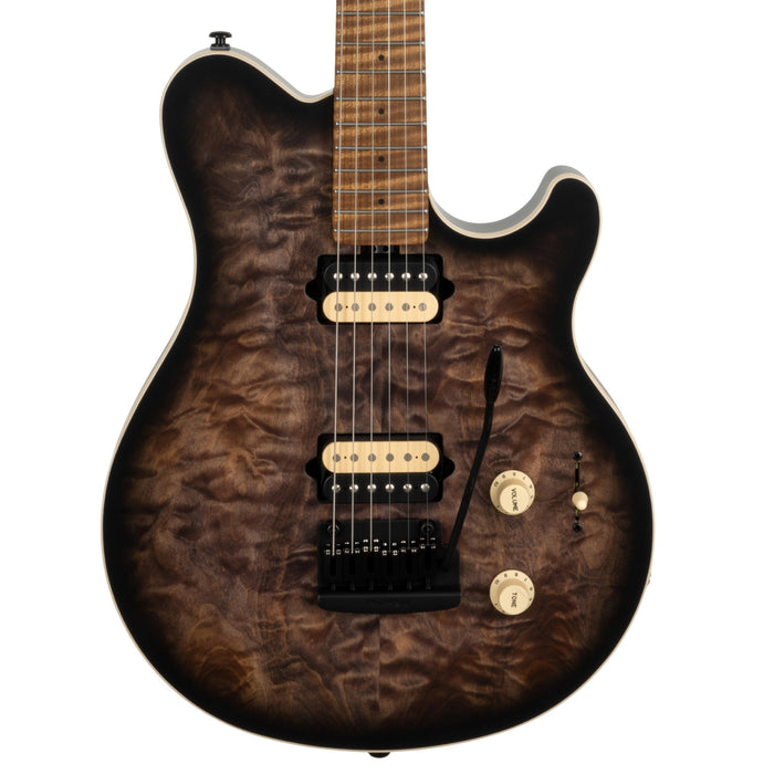 Ernie Ball Music Man Axis Super Sport Electric Guitar - Charcoal Cloud Quilt Top Satin