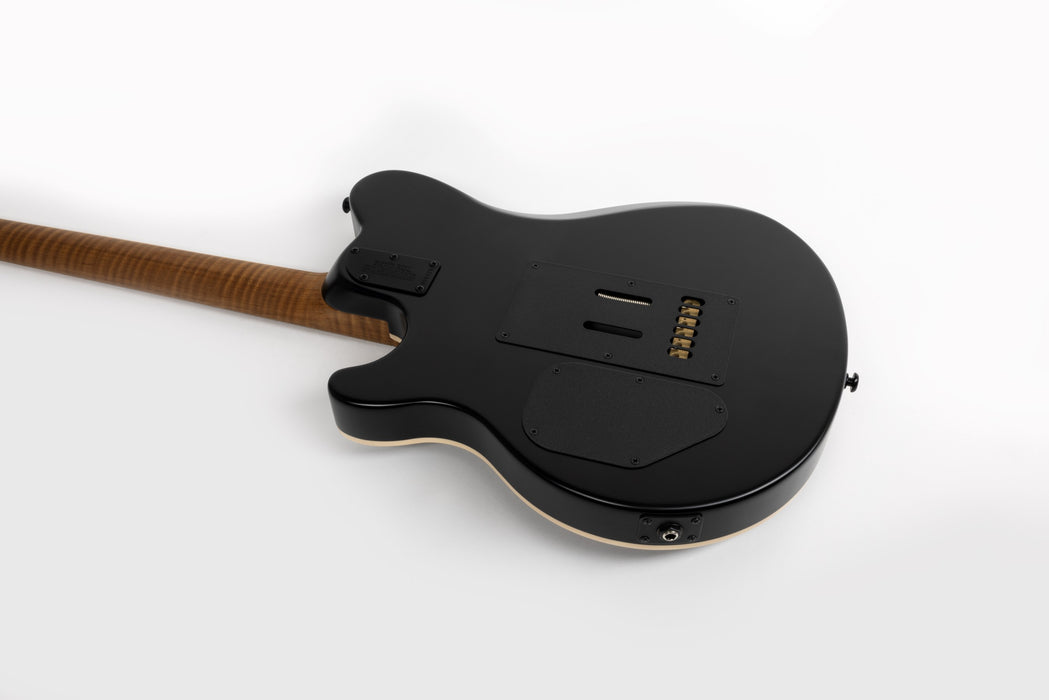 Ernie Ball Music Man Axis Super Sport Electric Guitar - Charcoal Cloud Quilt Top Satin