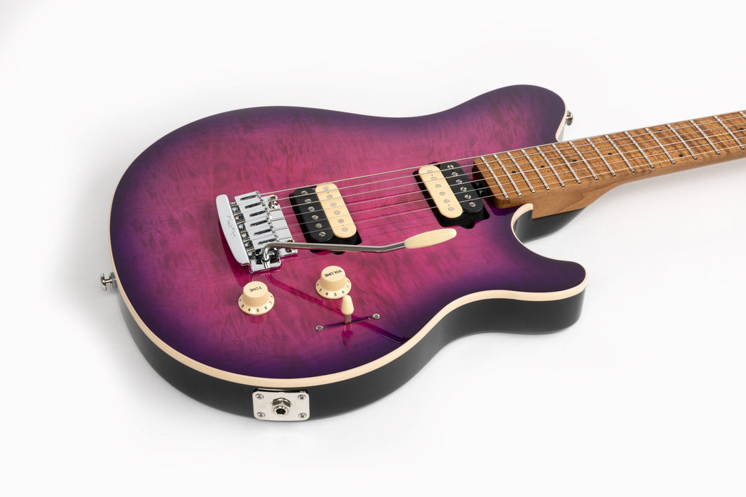 Ernie Ball Music Man Axis Super Sport Electric Guitar - Olallieberry Flame Top