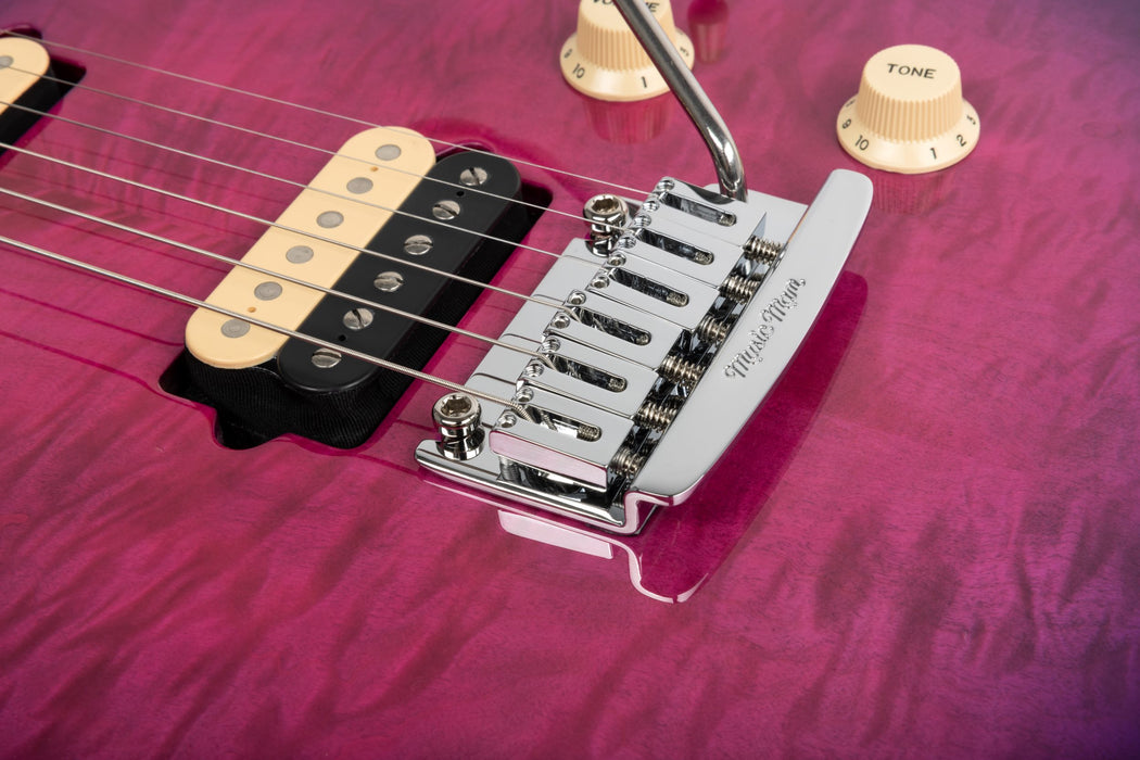 Ernie Ball Music Man Axis Super Sport Electric Guitar - Olallieberry Flame Top