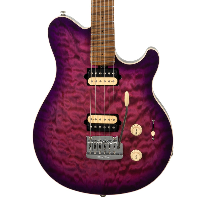 Ernie Ball Music Man Axis Super Sport Electric Guitar - Olallieberry Quilt Top