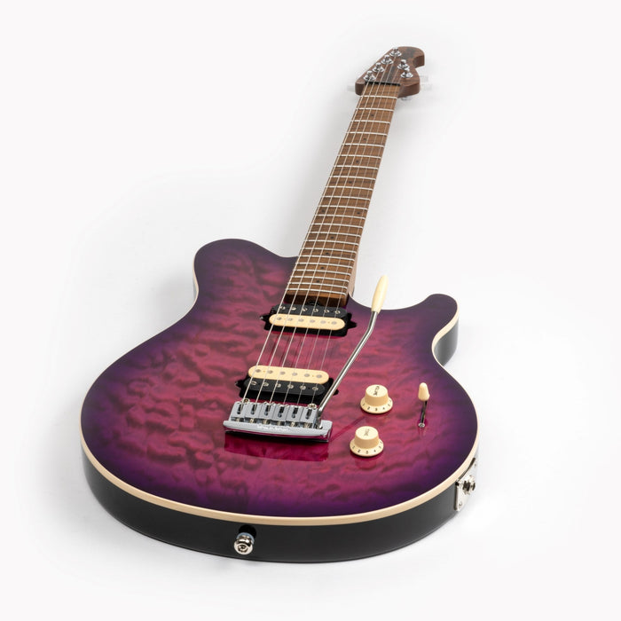 Ernie Ball Music Man Axis Super Sport Electric Guitar - Olallieberry Quilt Top