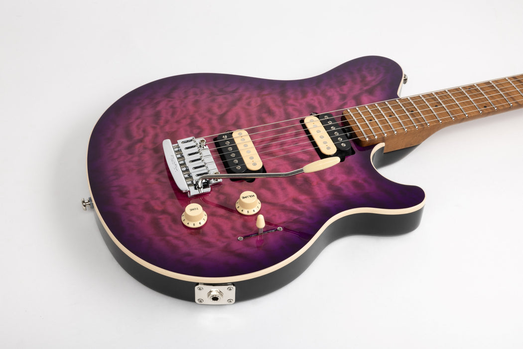 Ernie Ball Music Man Axis Super Sport Electric Guitar - Olallieberry Quilt Top