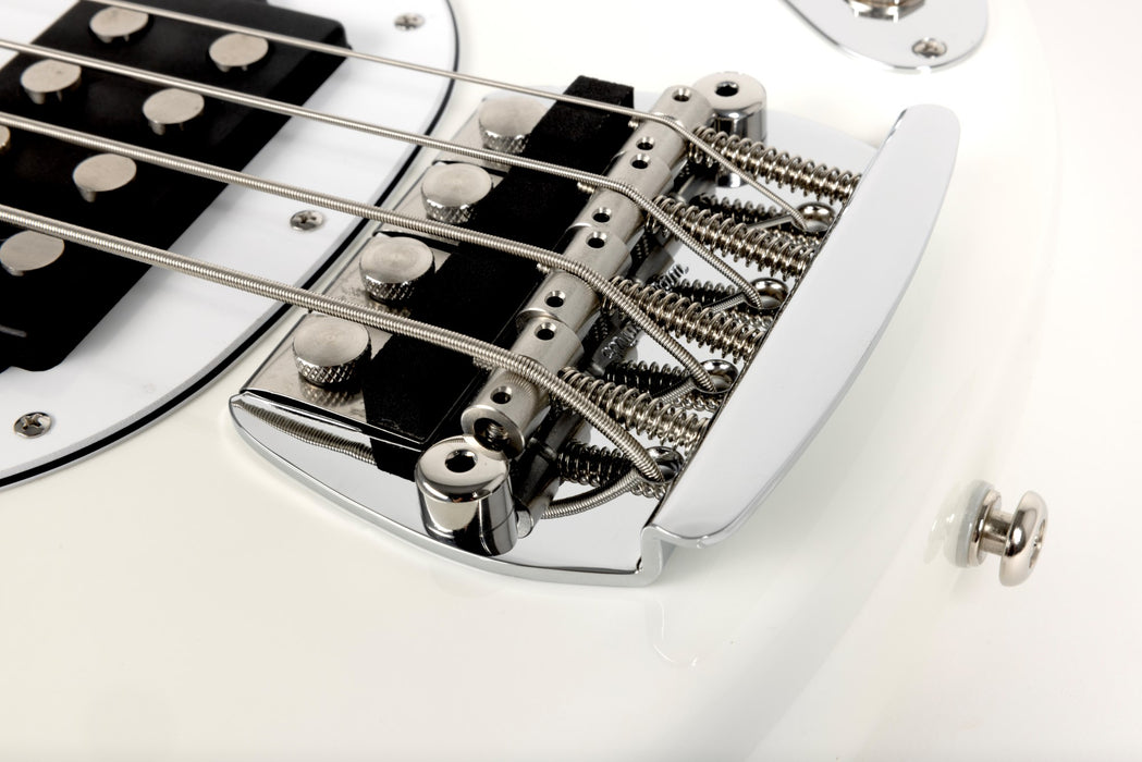 Ernie Ball Music Man Retro 70s StingRay Bass Bass Guitar - White