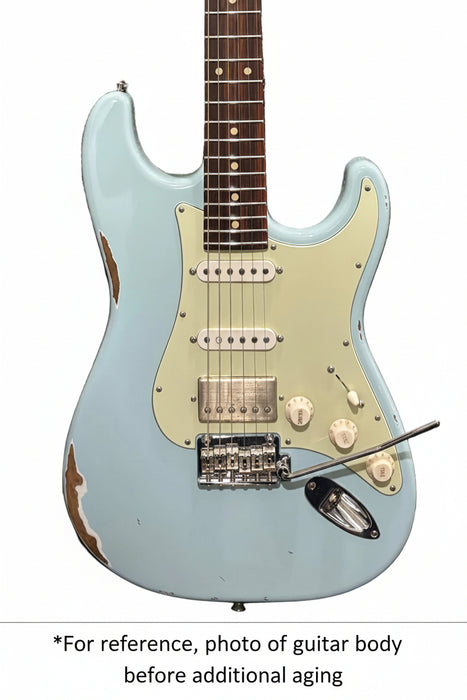 Suhr 2024 Classic S Antique HSS w/Case *MODIFIED* - Sonic Blue - Preowned