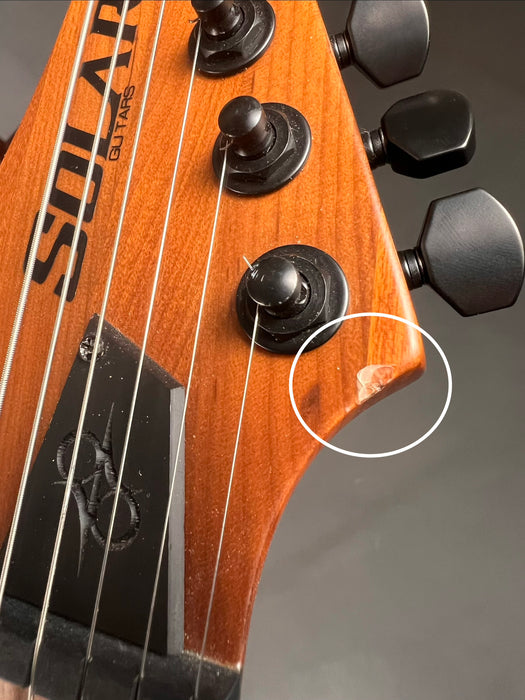 Solar SB1.6FOB Evertune - Flame Ocean Blue Burst Matte - Preowned