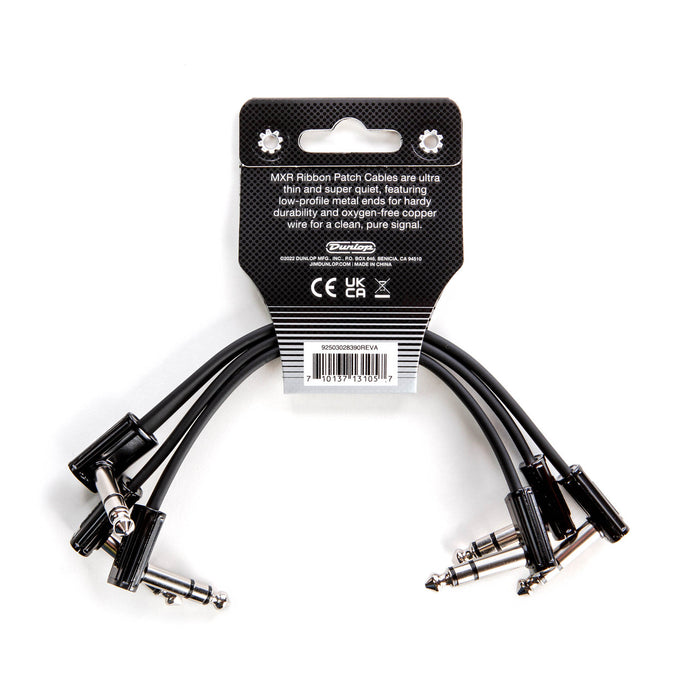 MXR 3PDCISTR06R 6 Inch Stereo/TRS Flat Ribbon Patch Cable - 3 Pack