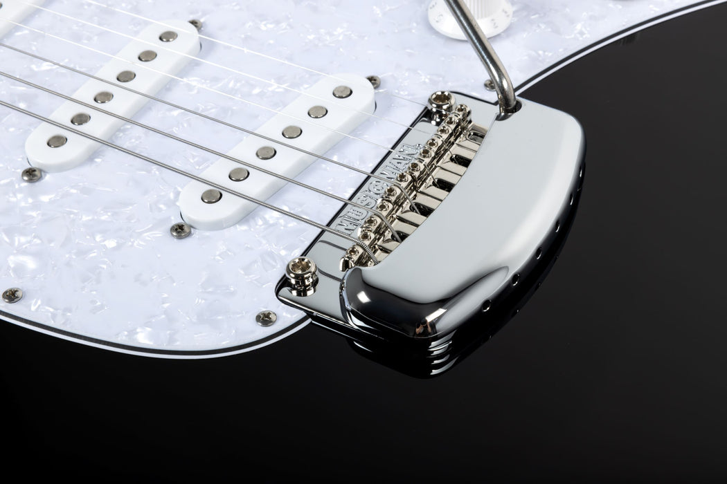 Ernie Ball Music Man Cutlass HT SSS Electric Guitar - Black