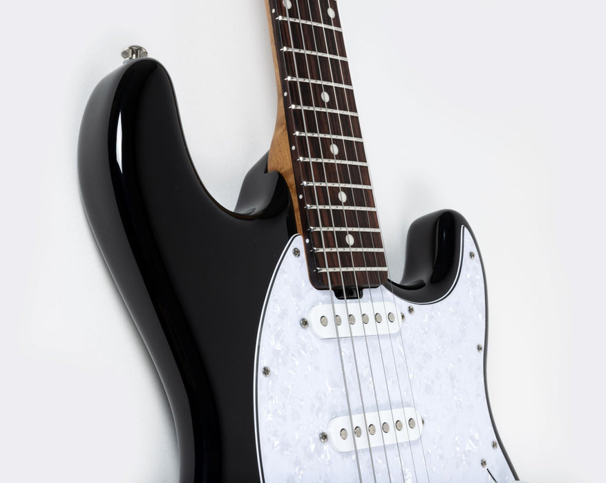 Ernie Ball Music Man Cutlass HT SSS Electric Guitar - Black