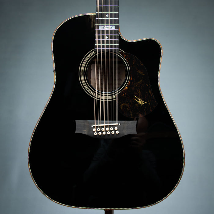 Maton 2026 EM100C-12 Messiah Custom 12 String w/Case - Blacktop - Preowned