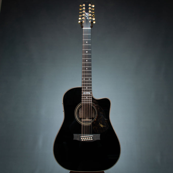 Maton 2026 EM100C-12 Messiah Custom 12 String w/Case - Blacktop - Preowned